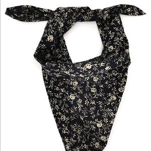 White floral bandana